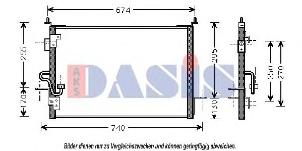 AKS DASIS 372140N Радиатор кондиционера для LAND ROVER