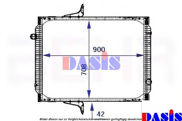 AKS DASIS 390014N Радиатор охлаждения двигателя AKS DASIS для RENAULT TRUCKS