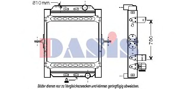 AKS DASIS 390032N Радиатор охлаждения двигателя для RENAULT TRUCKS