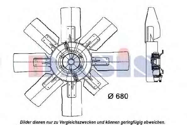 AKS DASIS 398310N Вентилятор системы охлаждения двигателя для RENAULT TRUCKS MAGNUM