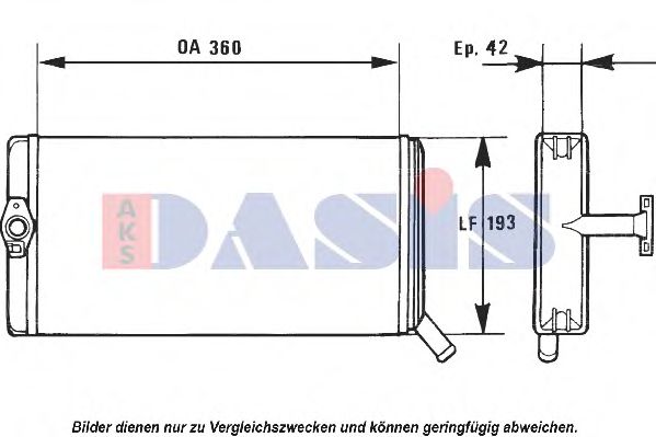 AKS DASIS 399040N Радиатор печки для RENAULT TRUCKS