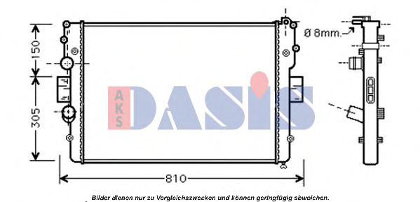 AKS DASIS 400037N Радиатор охлаждения двигателя для IVECO DAILY