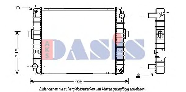 AKS DASIS 400330N Радиатор охлаждения двигателя для IVECO