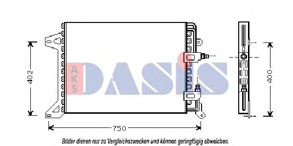 AKS DASIS 402500N Радиатор кондиционера для IVECO
