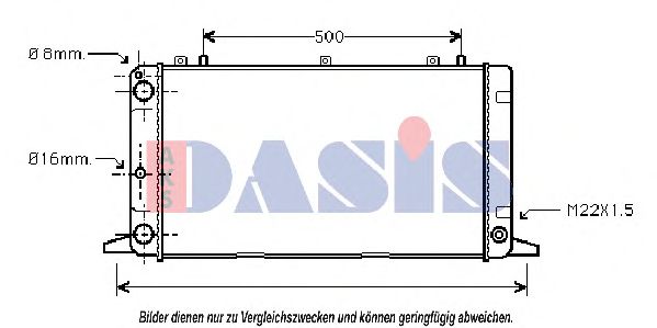 AKS DASIS 480640N Радиатор охлаждения двигателя для AUDI