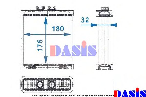 AKS DASIS 489140N Радиатор печки AKS DASIS 
