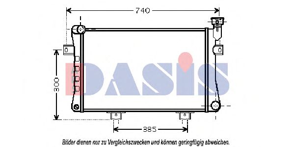 AKS DASIS 492003N Радиатор охлаждения двигателя AKS DASIS для LADA