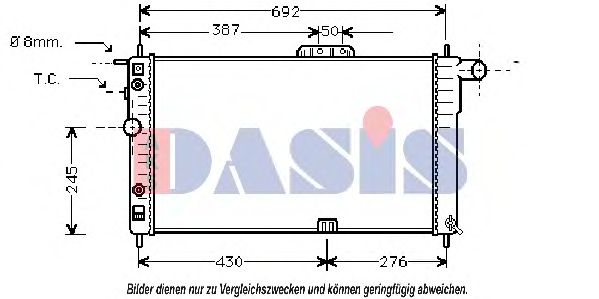 AKS DASIS 510020N Крышка радиатора для DAEWOO CIELO