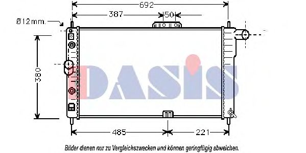 AKS DASIS 510040N Радиатор охлаждения двигателя для DAEWOO ARANOS