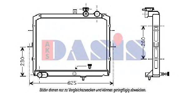 AKS DASIS 510047N Радиатор охлаждения двигателя для KIA BESTA