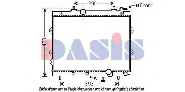 AKS DASIS 510111N Радиатор охлаждения двигателя для KIA