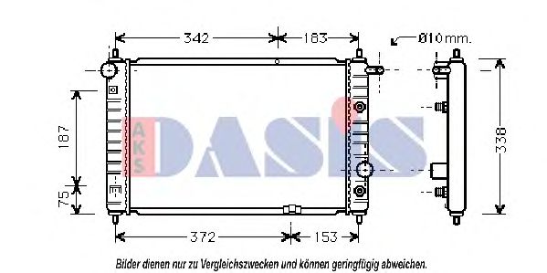 AKS DASIS 510180N Радиатор охлаждения двигателя AKS DASIS для DAEWOO