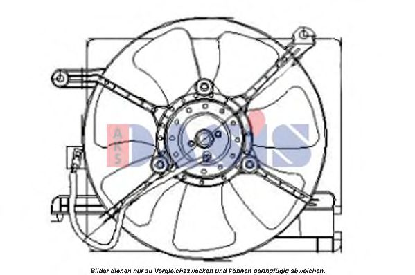 AKS DASIS 518005N Вентилятор системы охлаждения двигателя для CHEVROLET