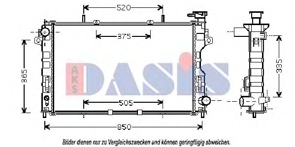 AKS DASIS 520043N Радиатор охлаждения двигателя для CHRYSLER GRAND VOYAGER
