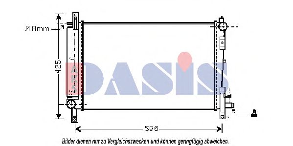 AKS DASIS 520045N Радиатор охлаждения двигателя для CHRYSLER GRAND VOYAGER