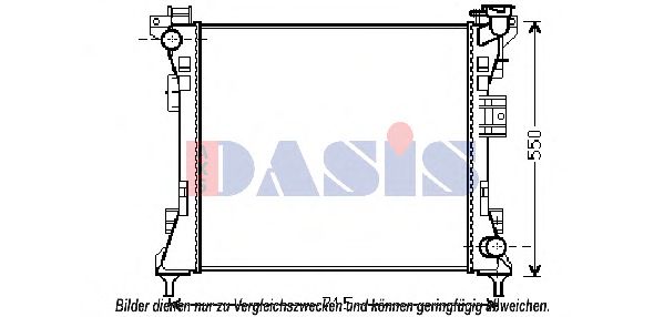 AKS DASIS 520113N Радиатор охлаждения двигателя AKS DASIS для CHRYSLER