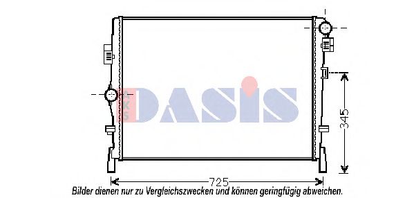 AKS DASIS 520114N Радиатор охлаждения двигателя AKS DASIS для DODGE