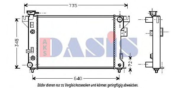 AKS DASIS 520190N Радиатор охлаждения двигателя для CHRYSLER PHANTOM