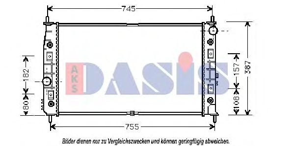AKS DASIS 520350N Радиатор охлаждения двигателя AKS DASIS для CHRYSLER