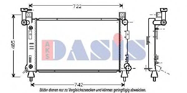 AKS DASIS 520430N Радиатор охлаждения двигателя для CHRYSLER