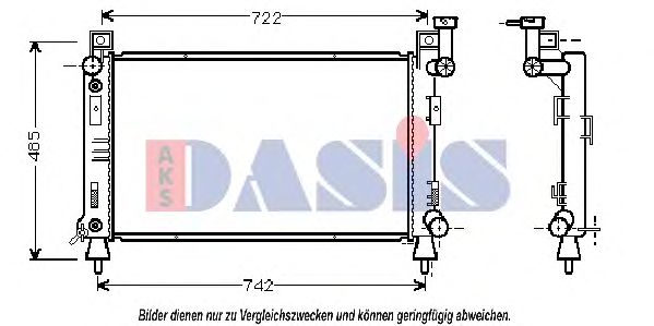 AKS DASIS 520520N Радиатор охлаждения двигателя AKS DASIS для CHRYSLER