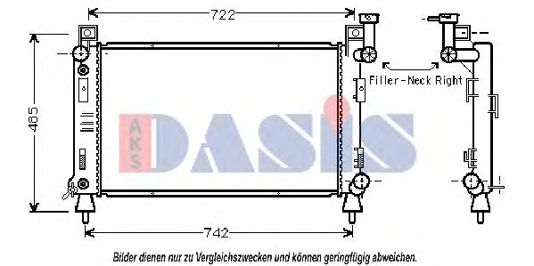 AKS DASIS 520540N Радиатор охлаждения двигателя для CHRYSLER