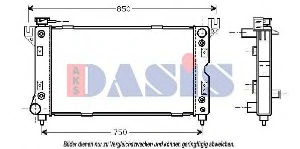 AKS DASIS 520590N Радиатор охлаждения двигателя для CHRYSLER