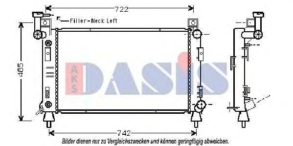 AKS DASIS 520650N Радиатор охлаждения двигателя AKS DASIS для CHRYSLER