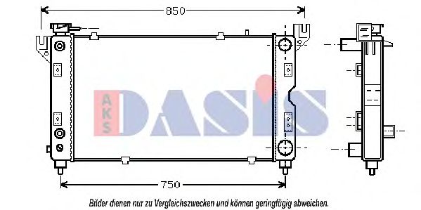 AKS DASIS 520660N Радиатор охлаждения двигателя AKS DASIS для CHRYSLER