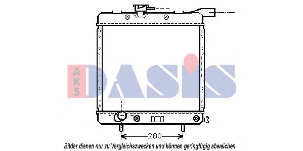 AKS DASIS 520730N Радиатор охлаждения двигателя для CHRYSLER