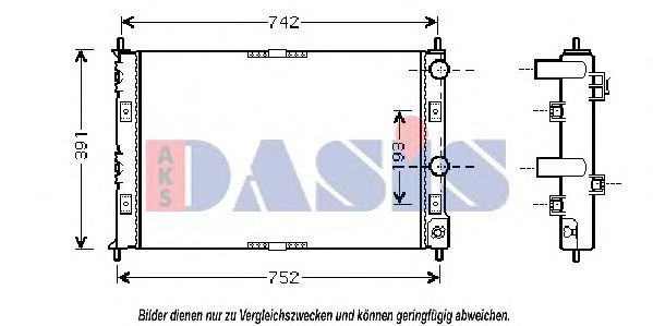 AKS DASIS 520770N Радиатор охлаждения двигателя для CHRYSLER