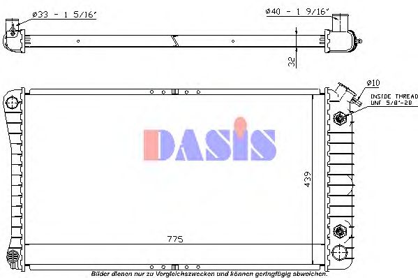 AKS DASIS 520810N Радиатор охлаждения двигателя AKS DASIS для BUICK