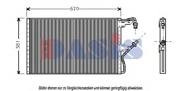 AKS DASIS 522130N Радиатор кондиционера для PONTIAC
