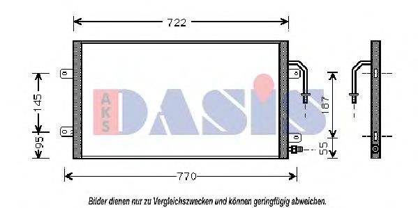 AKS DASIS 522610N Радиатор кондиционера для DODGE
