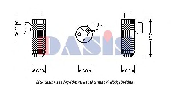 AKS DASIS 800083N Осушитель кондиционера для FIAT