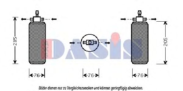 AKS DASIS 800500N Осушитель кондиционера для IVECO