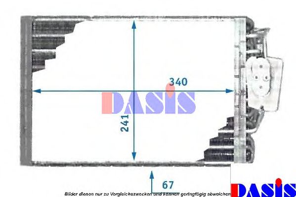 AKS DASIS 820630N Испаритель кондиционера для CHRYSLER CROSSFIRE