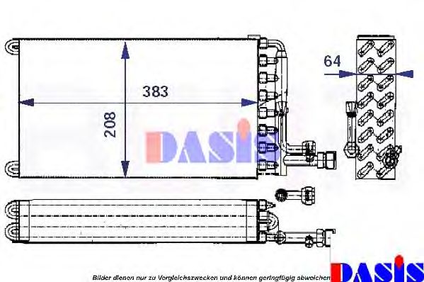 AKS DASIS 821050N Испаритель кондиционера для VOLVO