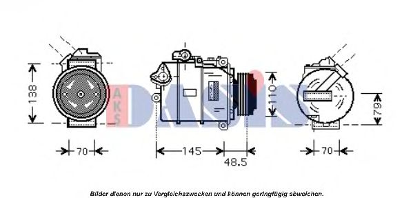 AKS DASIS 850010N Компрессор кондиционера для BMW X3