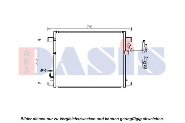 AKS DASIS 072054N Радиатор кондиционера для INFINITI M37
