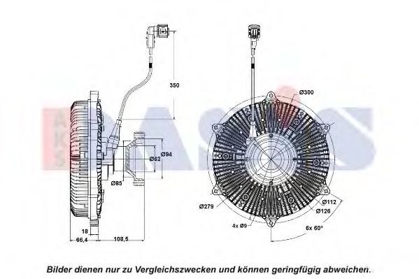 AKS DASIS 288023N Вентилятор системы охлаждения двигателя для VOLVO