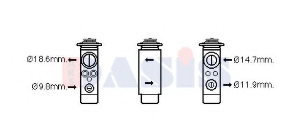 AKS DASIS 840262N Пневматический клапан кондиционера для VOLVO