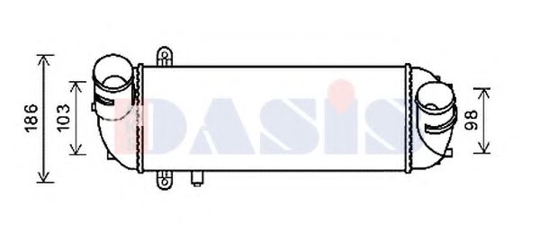 AKS DASIS 527005N Интеркулер для KIA