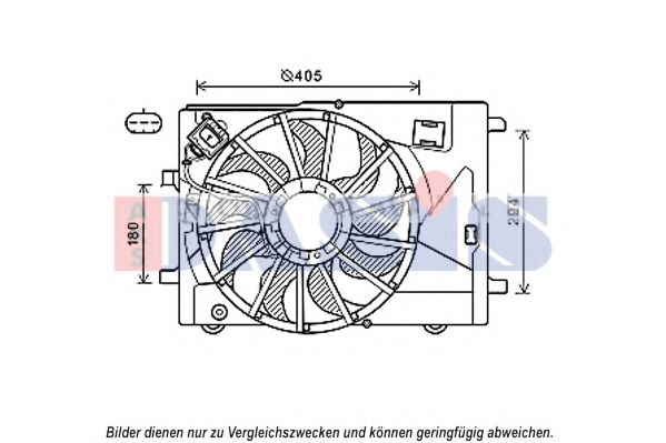AKS DASIS 528056N Вентилятор системы охлаждения двигателя для CHEVROLET