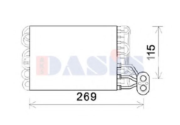 AKS DASIS 820378N Испаритель кондиционера для FIAT