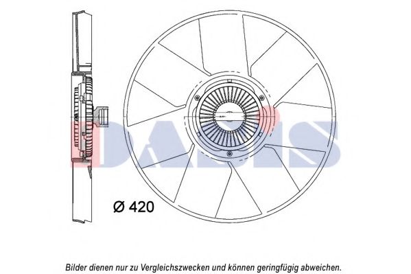 AKS DASIS 158113N Вентилятор системы охлаждения двигателя для NISSAN