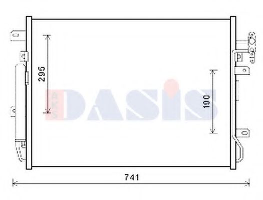 AKS DASIS 022007N Радиатор кондиционера для LAND ROVER