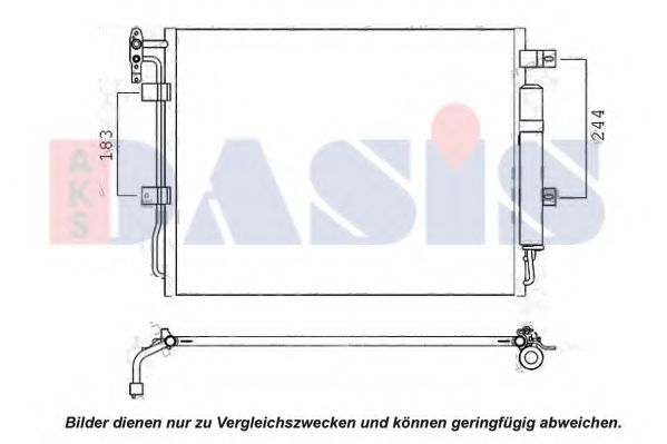 AKS DASIS 022006N Радиатор кондиционера для LAND ROVER