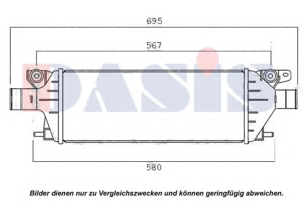 AKS DASIS 087032N Интеркулер для FIAT