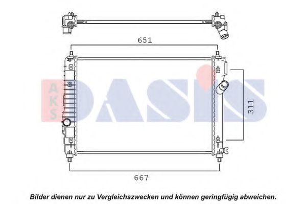 AKS DASIS 150125N Радиатор охлаждения двигателя AKS DASIS для CHEVROLET